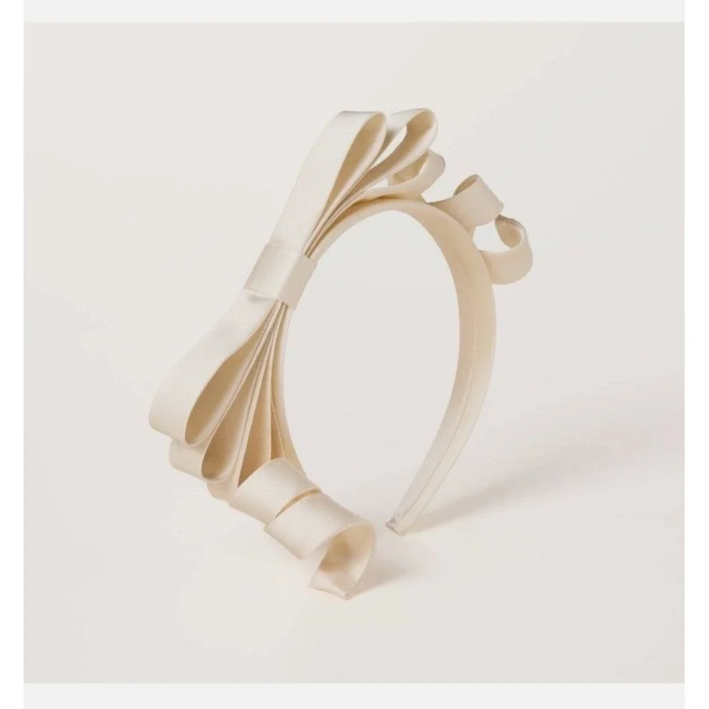 Kate Spade x Target Ribbon Bow Headband in Cream NIP #936